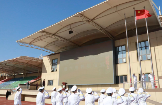 潍坊市博雅科技中等职业学校举行第六周升旗仪式